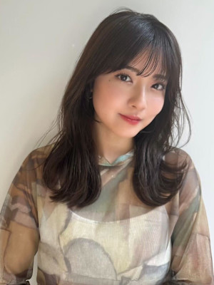 髪質改善黒髪オリーブグレージュ美髪*Zina高槻