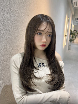 髪質改善毛先ワンレングレージュ美髪*Zina高槻
