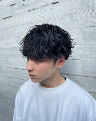 波巻きスパイラルパーマツイストスパイラルパーマ韓国マッシュ