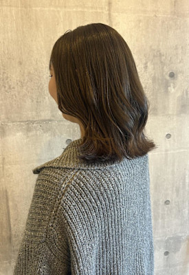 アッシュベージュ／重ためミディ【ARCH Emi】