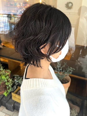 ウェービーボブ　ミニボブ　似合わせカット　顔周レイヤーカット