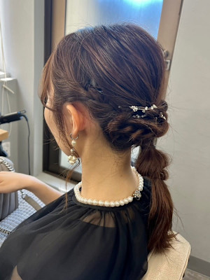 《ROW 川崎》編み込み×くるりんぱパーティセット