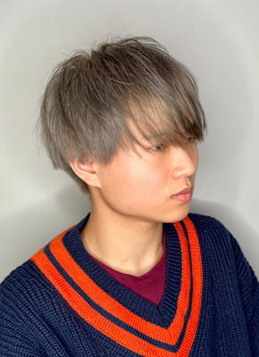 メンズハイトーン爽やかマッシュ