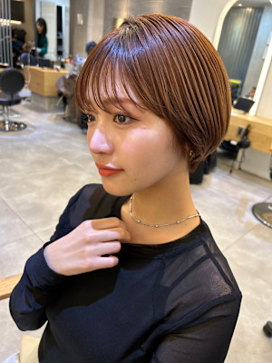 髪質改善前髪長めマッシュショート美髪*Zina博多筑紫口