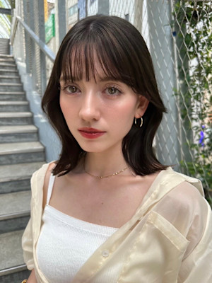 髪質改善ぱっつん前髪レイヤーセミディ*パシフィーク天神