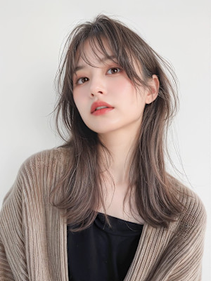 軽やかウルフレイヤー×透明感ホワイトグレージュ【髪質改善】