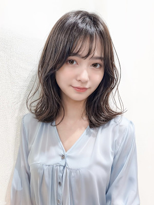 エアリーレイヤー×オリーブグレージュ【髪質改善　前髪カット】