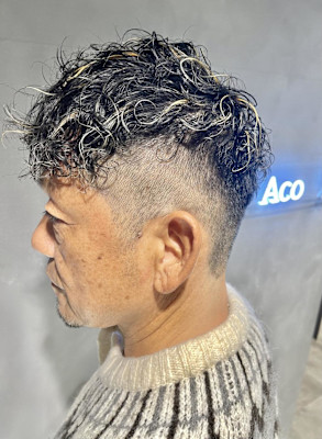 スペインカール/ハイライト/メンズパーマ