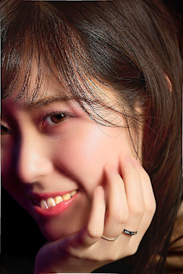 冬のシースルーバング×ラベンダーカラーで透明感ヘアに