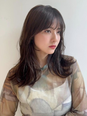 髪質改善透明感ネビージュカラー美髪*Zina茨木