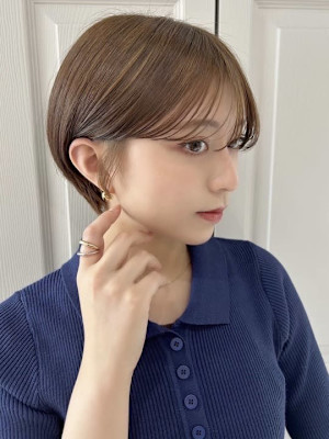 髪質改善ハイトーンカラーショート美髪*Zina茨木