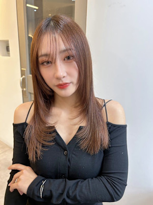 髪質改善長めシースルーバングストレート*Zina茨木