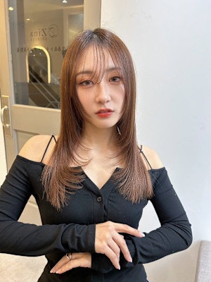 髪質改善ニュアンスカラーストレート*Zina渋谷宮益坂