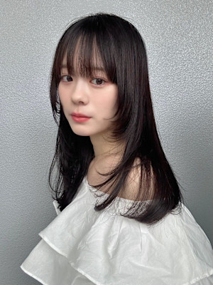 髪質改善顔回りカットアッシュブラック*Zina高田馬場