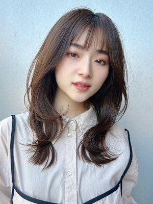 髪質改善軽め前髪レイヤーロング美髪*Zina本八幡