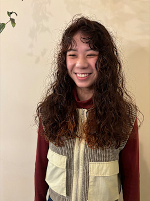 デジタルパーマでスパイラル