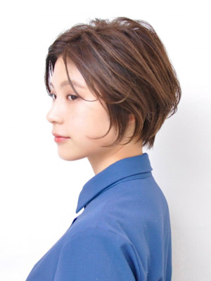 20代30代40代/ハンサムショート/センター分け/清澄白河