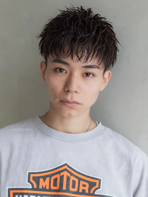 ベリーショート/ダークアッシュ/秋冬ヘア/ニュアンスパーマ