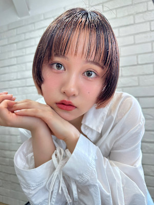 マッシュショート×バングインナーカラー