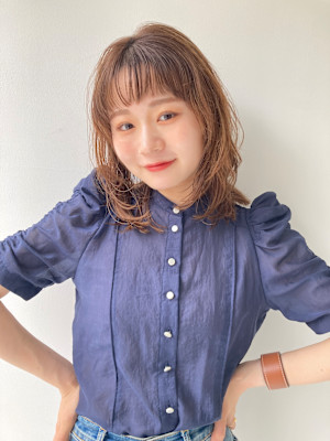 内巻き　ニュアンスウェーブ