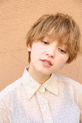 大人可愛い小顔ひし形ショートボブ