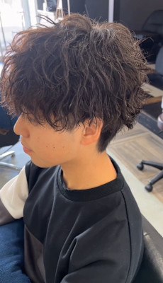波巻きパーマ