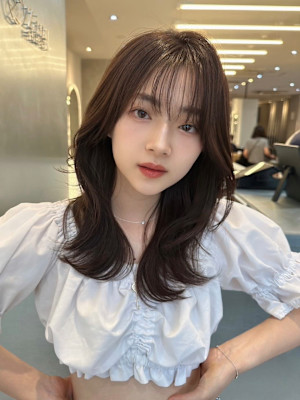 髪質改善柔らか小顔カールレイヤーロング*北千住ミルディス通り