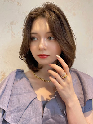 髪質改善センターパートレイヤーボブ*Zina札幌大通