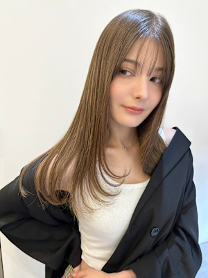 髪質改善シルキーベージュストレート美髪*Zina札幌大通