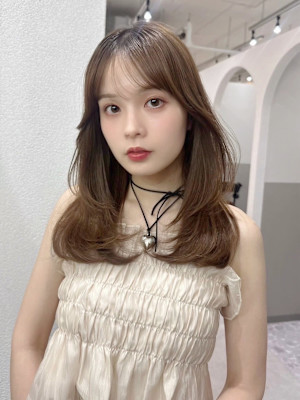 髪質改善明るめくすみ小顔カットロング*Zina S札幌