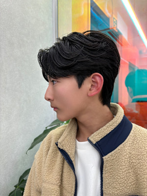 毛流れセンターパート