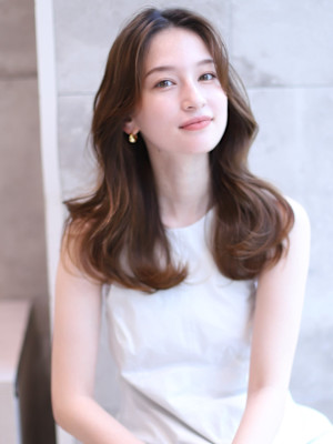 小顔レイヤー/透明感カラー/髪質改善トリートメント【大本】