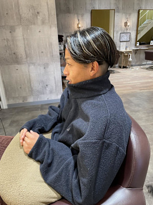 センターパートハイライト