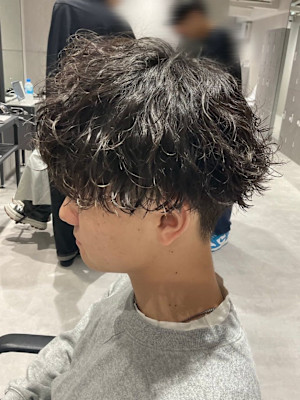 【波巻きスパイラルパーマ】ブリーチパーマ/メンズカット/池袋