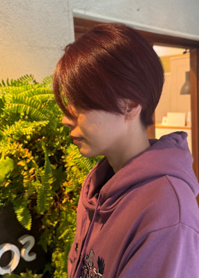 大人骨格修正ショート　ウィンターレッド