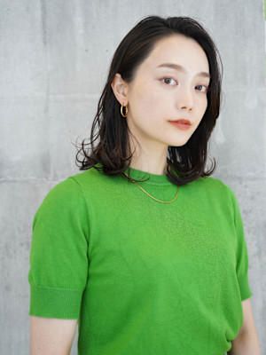 大人気品溢れるニュアンスパーマミディ/清澄白河/森下