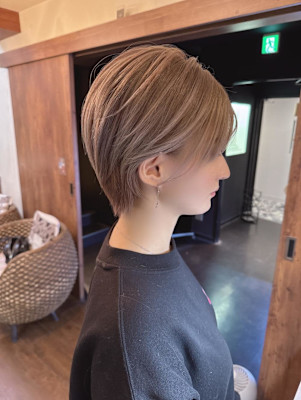 透明感カラー×ショート