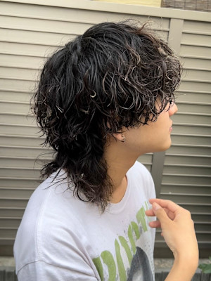 ハイライト/ツイストスパイラルパーマ/ウルフ