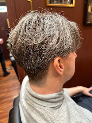 MEN'Sアッシュニュアンスパーマ韓国マッシュスペインカール