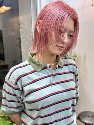 ピンクベージュ/ハイトーン/ケアブリーチ◎