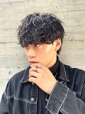 波巻きスパイラルパーマツイストスパイラルパーマ韓国マッシュ