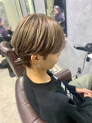 ブリーチカラー、シースルーマッシュ