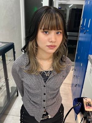 【misaki】落とせる黒×ベージュカラー