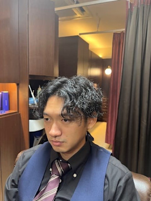 波巻きパーマスタイル