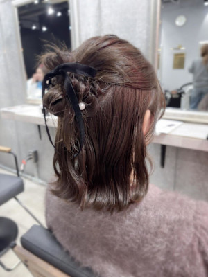 カチモリハーフアップ