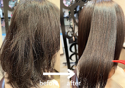 人気の縮毛矯正】 自然な艶髪　ビフォー/アフター　　赤羽駅