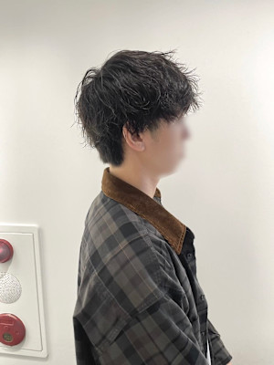 メンズパーマ／ソフトツイスト／波ウェーブ／メンズ