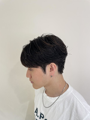 毛流れセンターパート