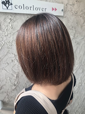 さらツヤボブ/艶感/アースカラー/オンブレ