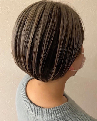【hair salon Wish】白髪ぼかしカラーボブ